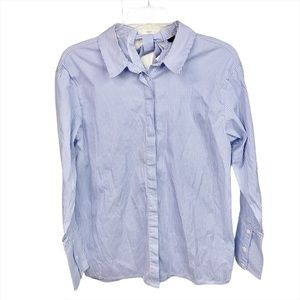 Nordstrom Halogen Striped Button Up Tie-Back Shirt